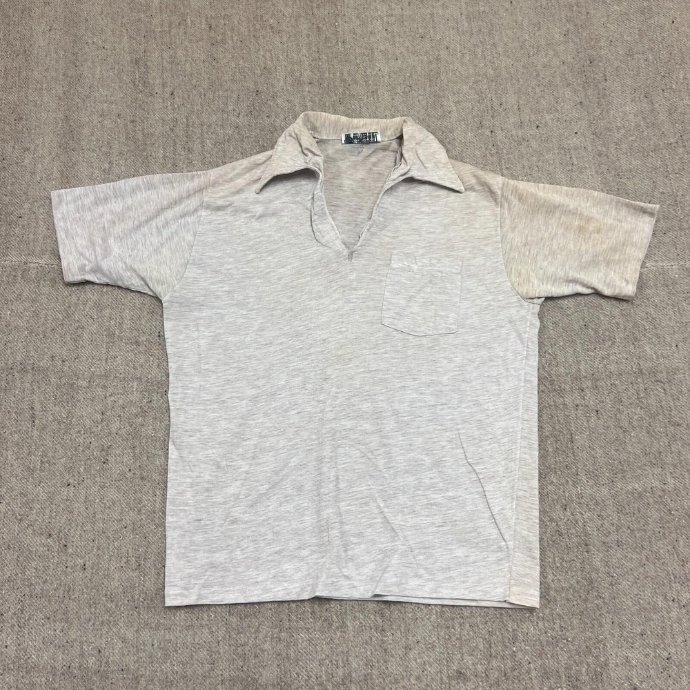 Vintage Heritage Sportswear Polo‎ Shirt Mens Large brown 1970s Distressed